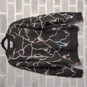 Vintage London Fog Women's 100% Virgin Acrylic Mosaic Sweater Size Large